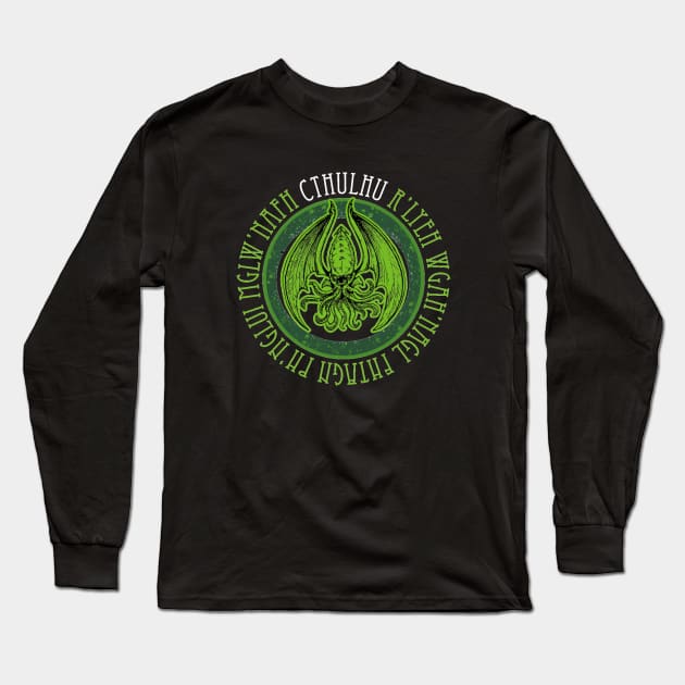 Invoking Cthulhu Long Sleeve T-Shirt by AlexRoivas